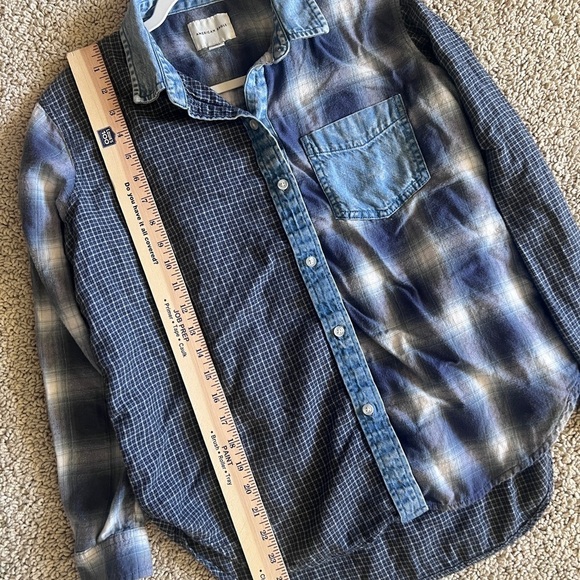 American Eagle Outfitters Blue Patterned Casual Shirt 310 - Picture 10 of 13